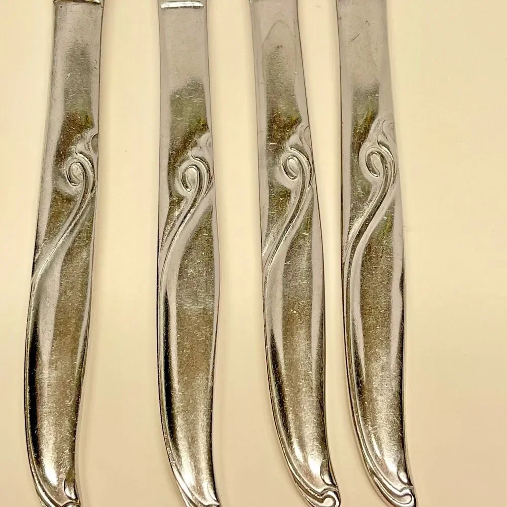 Vintage AMK9 by Armack Japan Stainless Steel Flatware set of 4-8